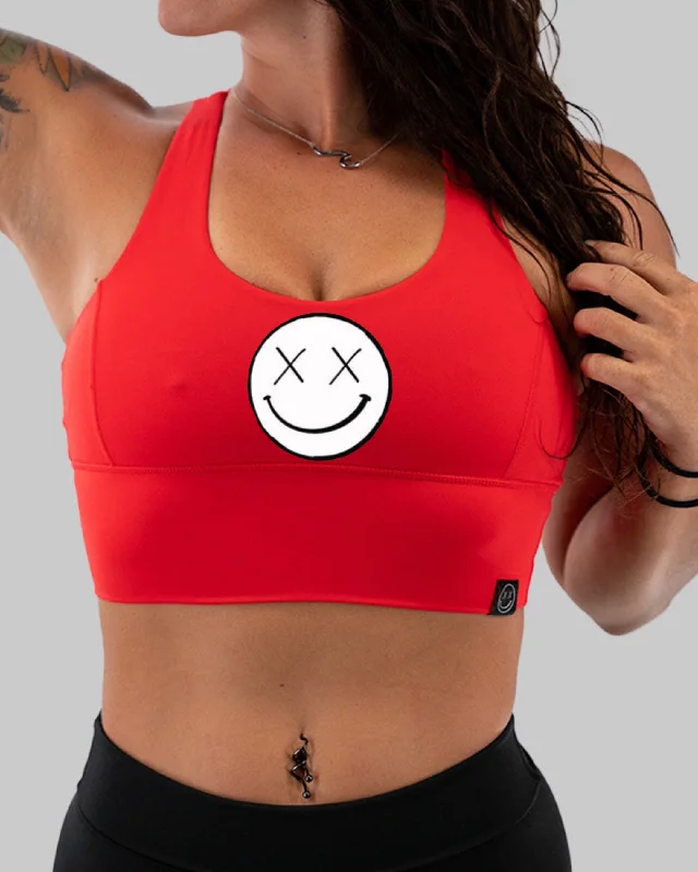 Salty Savage Ladies "OG Basic Smile" X Back Longlne Sports Bra | Cocoa Beach PerformanceWaterproof tank